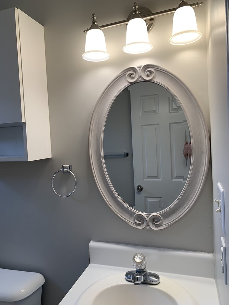 Hall bath vanity